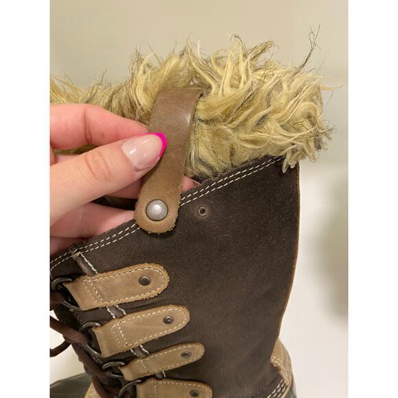 Sorel Joan of the Artic Winter Snow Boots Brown Size 7 - Picture 8 of 9